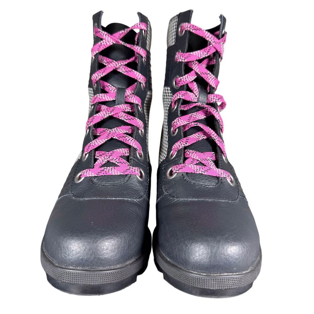 Sorel‎ Joan of Arctic Lexie Leather Wedge Ankle Bootie Lace Up Youth Size 5 US - Picture 2 of 8